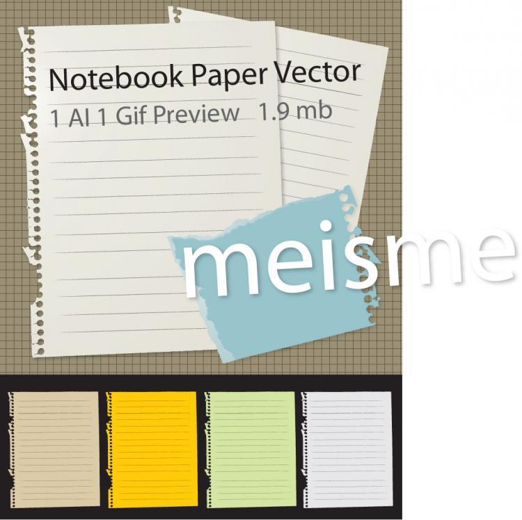 free vector Free Notebook Paper Vector